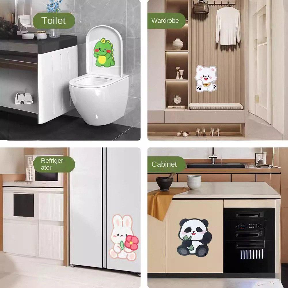 Tecknad Djurmönster Badrum Deodorant Klistermärken Självhäftande Badrumstillbehör