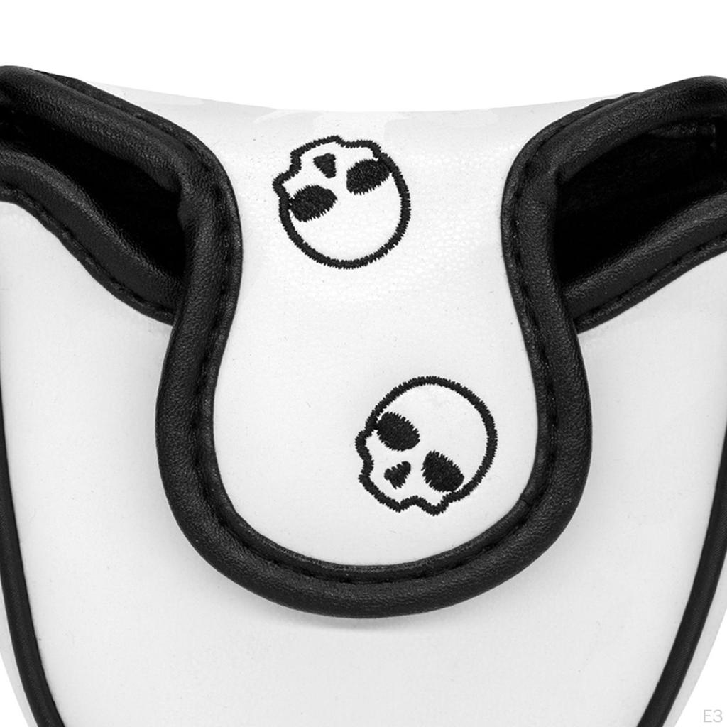 Cool Skull Golf Mallet Putter Head Cover Closure