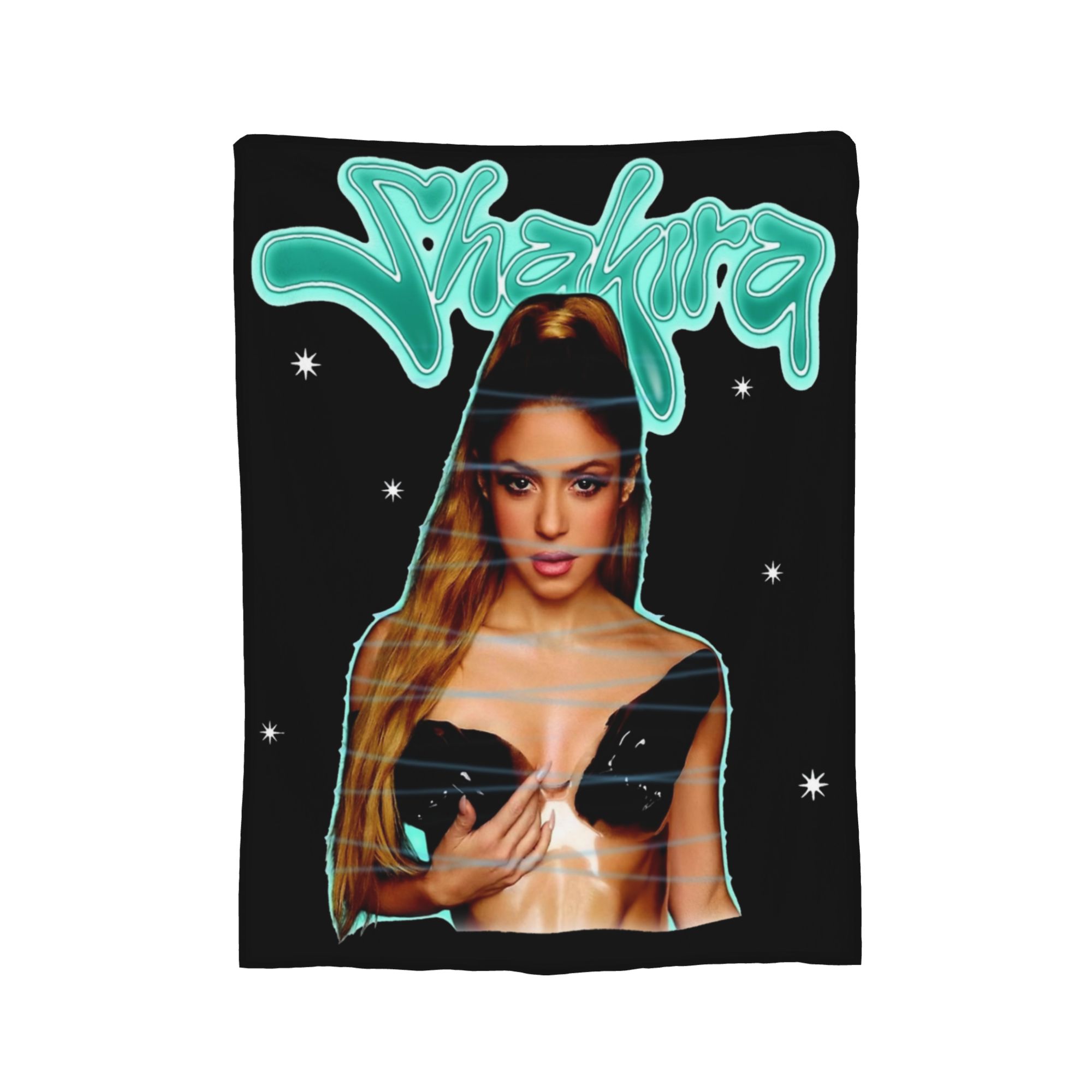 

Singer Shakira Blankets Fleece Textile Decor Portable Ultra-Soft Throw Blanket for Bedding Bedroom Bedspread 30x40in