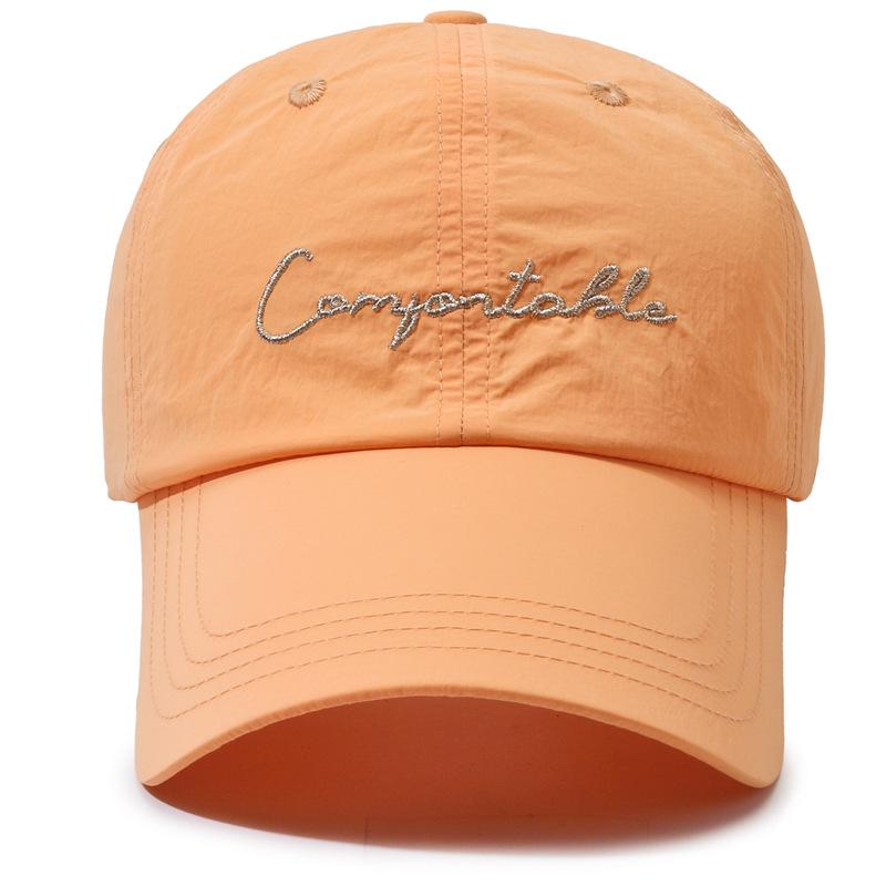 Spring Summer Thin Quick-Drying Candy Colored Baseball Cap Female Letter Sunshade Cap