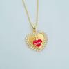 Gold-Plated Heart Cross Necklace - Fashion Sweater Chain for Women