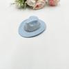Mini Neon Glitter Cowboy Hat Hair Clip Glowing Disco Party Decoration Accessories 10 cm Holographic Party Disco Supplies
