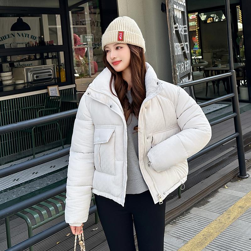 

Winter cotton-padded clothes women s short loose thickened cotton-padded jackets fashion design sense retro cotton-padded clothes small coat tide M белый