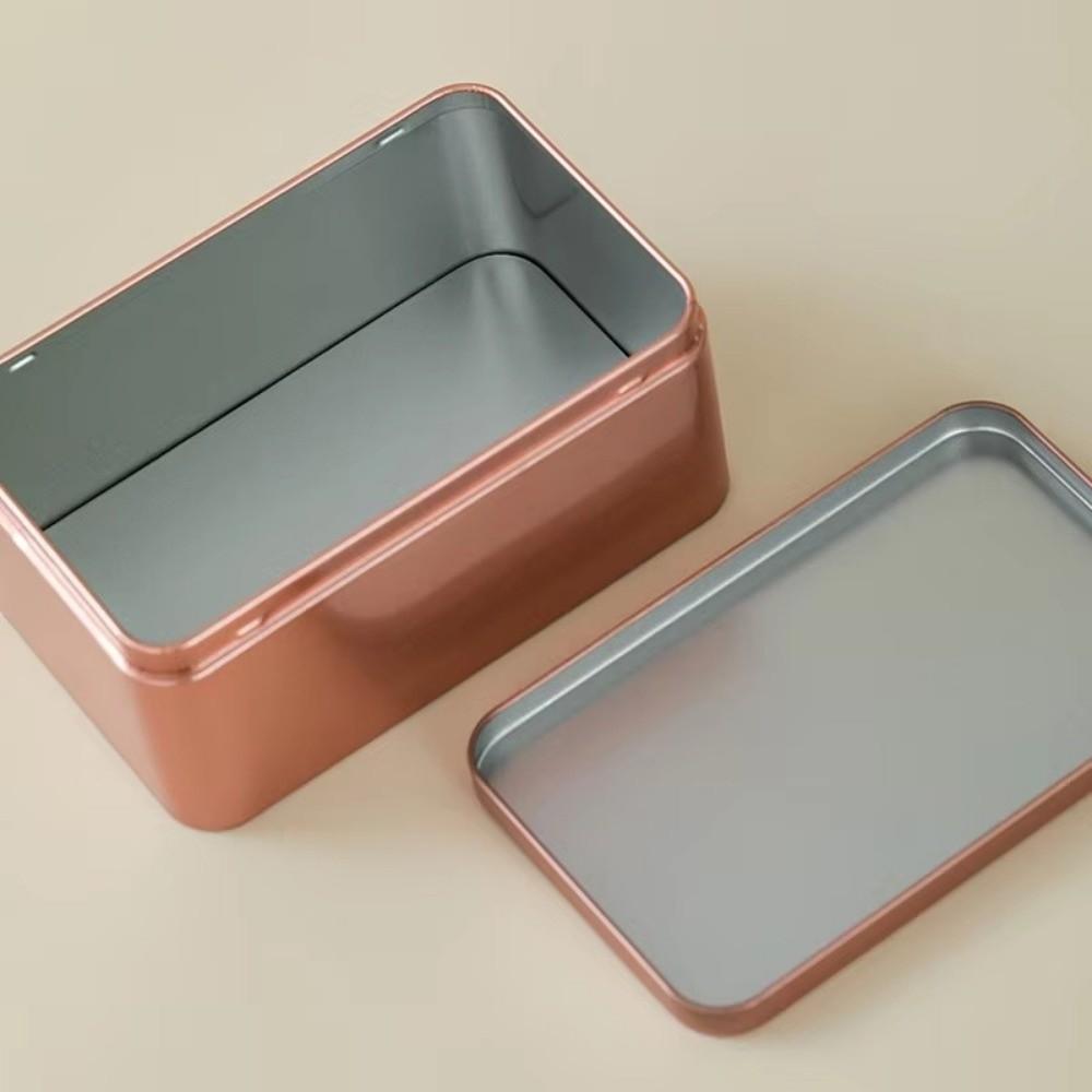 Mini plechová dóza Čtvercové úložné krabičky Přenosná kovová plechová dóza Na čaj bonbóny sušenky