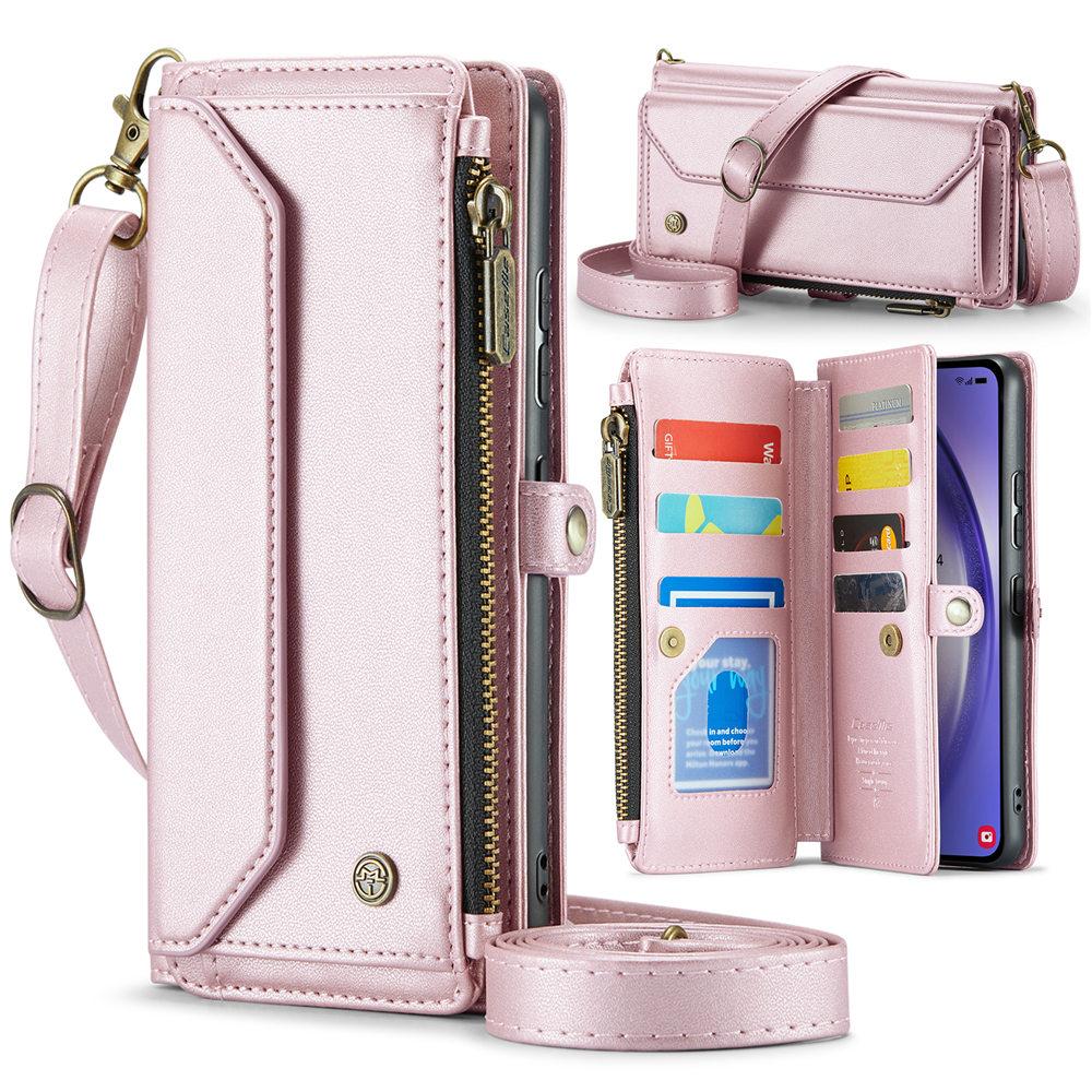 Lanyard Reißverschluss Leder Geldbörse Kartenetui Für Samsung Galaxy A56 A55 A54 A53 A35 A36 A15 A16 A17 A13 A14 Crossbody Klapphülle