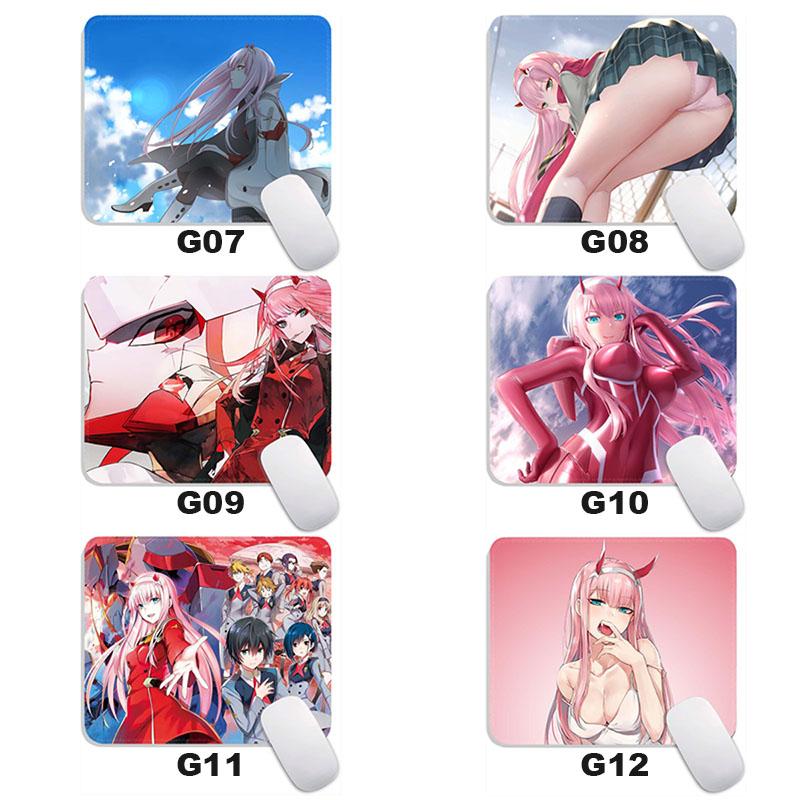 Anime Kawii Standard Mouse Pad D_DARLING in the F_FRANXX Zero Two Gamer Small Mousepad Travel Mouse Mat Non-Slip Mousemat