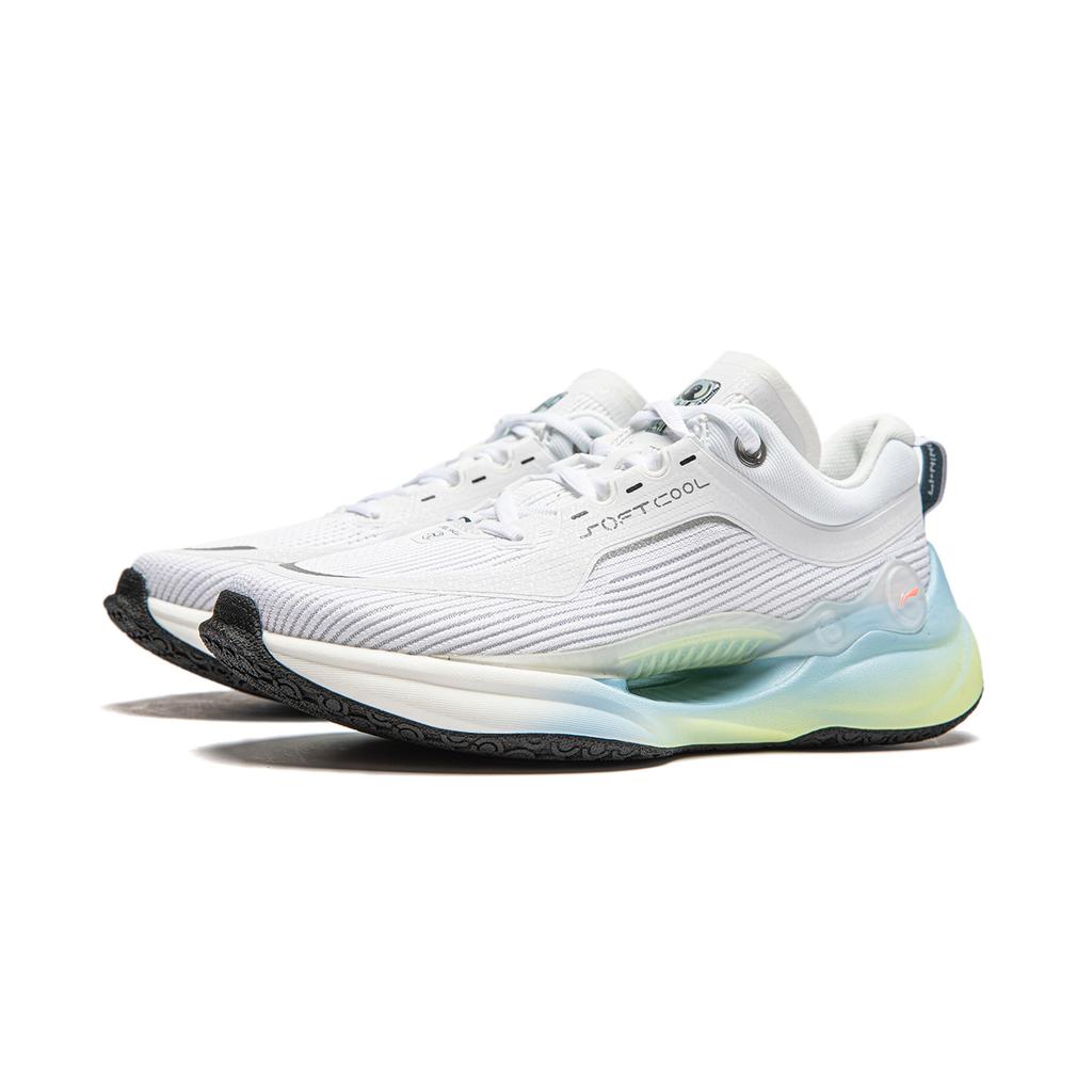 Li Ning Soft Cool Comfortable Shock Absorbing Breathable Lightweight Casual Shoes Women sneaker Standard-White AGLU022-3