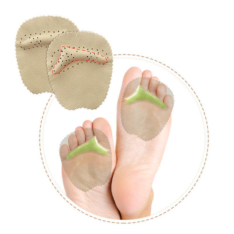 1 Pair Women Premium Leather Anti-Skid Sticker for High Heels Non-slip Inserts In Forefoot Self-adhesive Gel Insoles Foot Pads