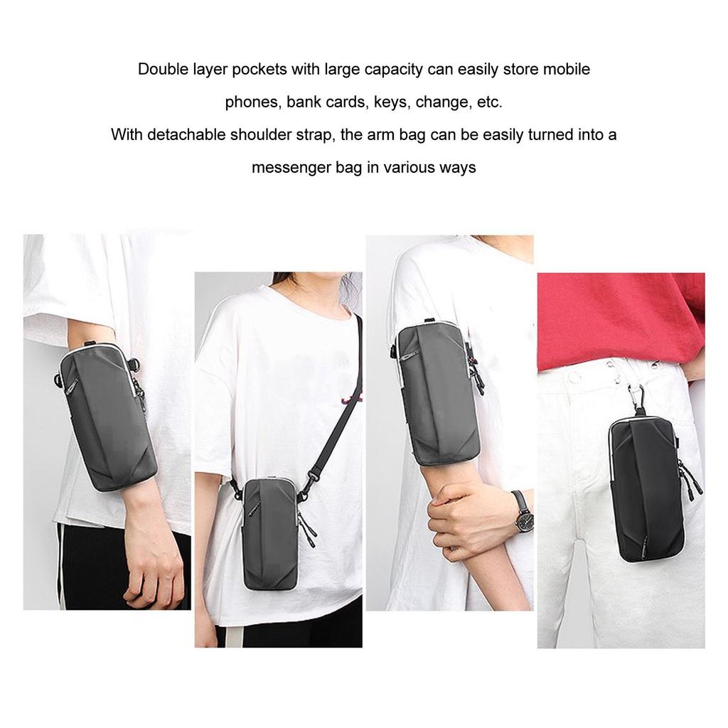 Outdoor Sport Fitness Running Arm Bag Running Mobile Phone Arm Bag Waterproof PU Fitness Armband
