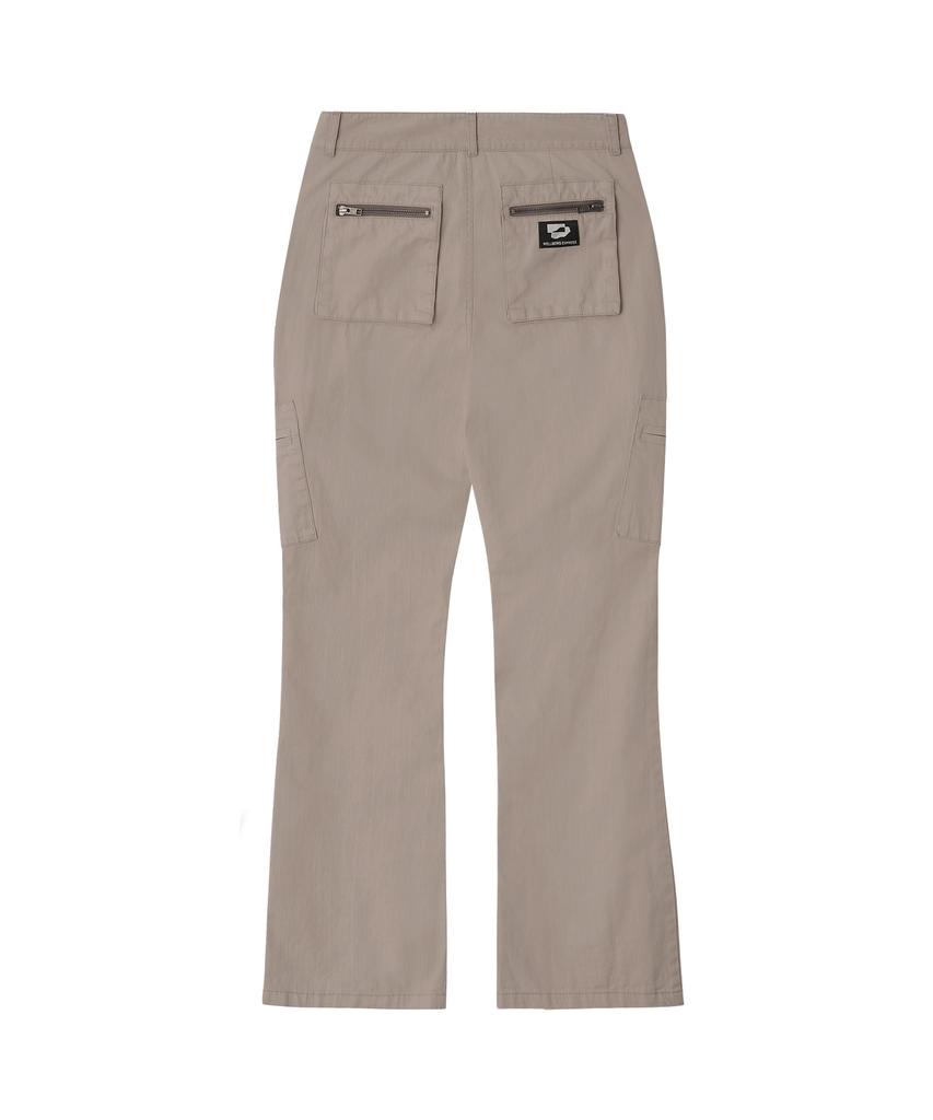 WELLBEING EXPRESS Washed Cotton Cargo Pants Beige