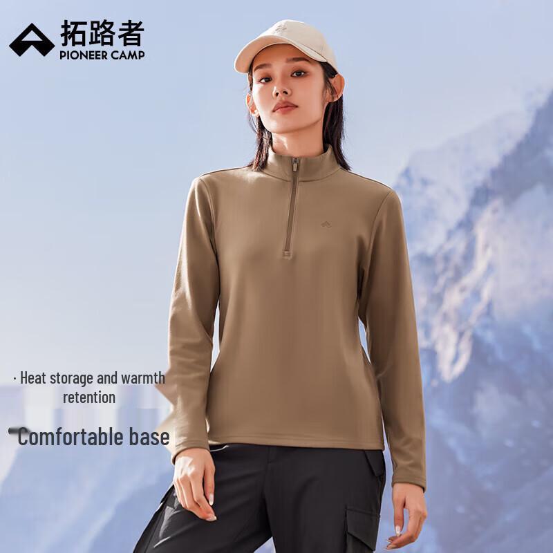 Tuoluzhe Women s Half-Placket Sweatshirt GRY405074 S