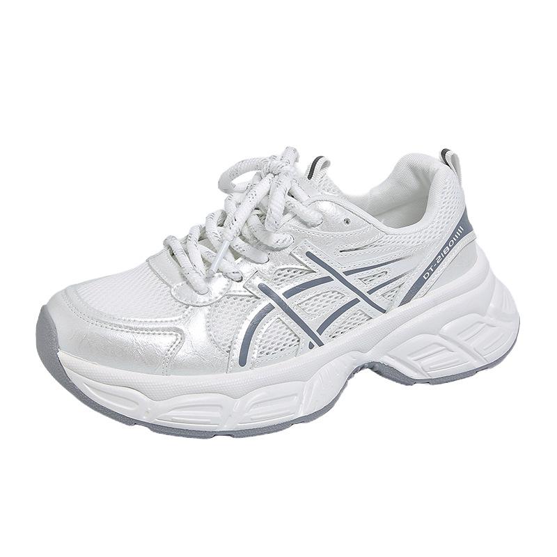 

[Customized] BN1002 Dad Shoes Women s Shoes Mesh Surface 2025 Summer New Breathable Mesh Shoes Little White Shoes Shipping 40
