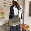 Borsa a tracolla messenger da donna/uomo in tela, borsa a spalla di grande capacità con cartoni animati vintage, zaino multifunzionale per il tempo libero e per studenti, borsa tote da esterno