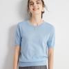 23 Autumn/Winter Women's Five-Sleeve Cashmere Sweater - Round Neck, Fashionable Half-Sleeve Knit Top