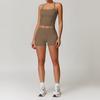 Womens Quick Dry Stretchy Yoga Set Workout Running Sport Outfit