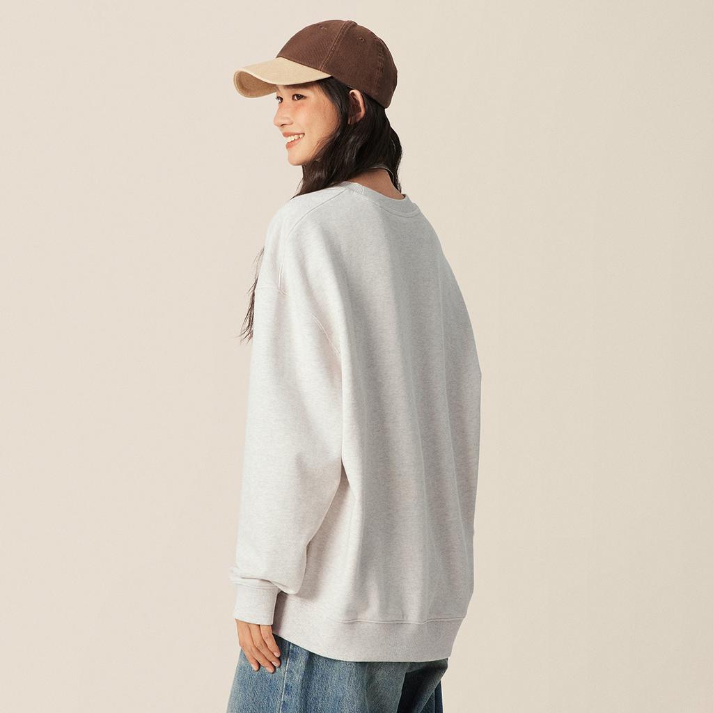 Li Ning Sports Life Collection Sweatshirt Unisex Heather Gray Tile Gray/Tao Li Brown AWDV373-8