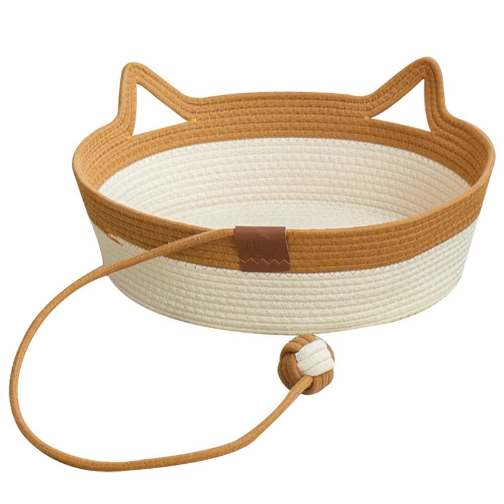 

Симпатичное хлопковое веревочное гнездо для кошек, моющееся, удобное, круглое, для домашних собак, товары для кошек, аксессуары для домашних животных