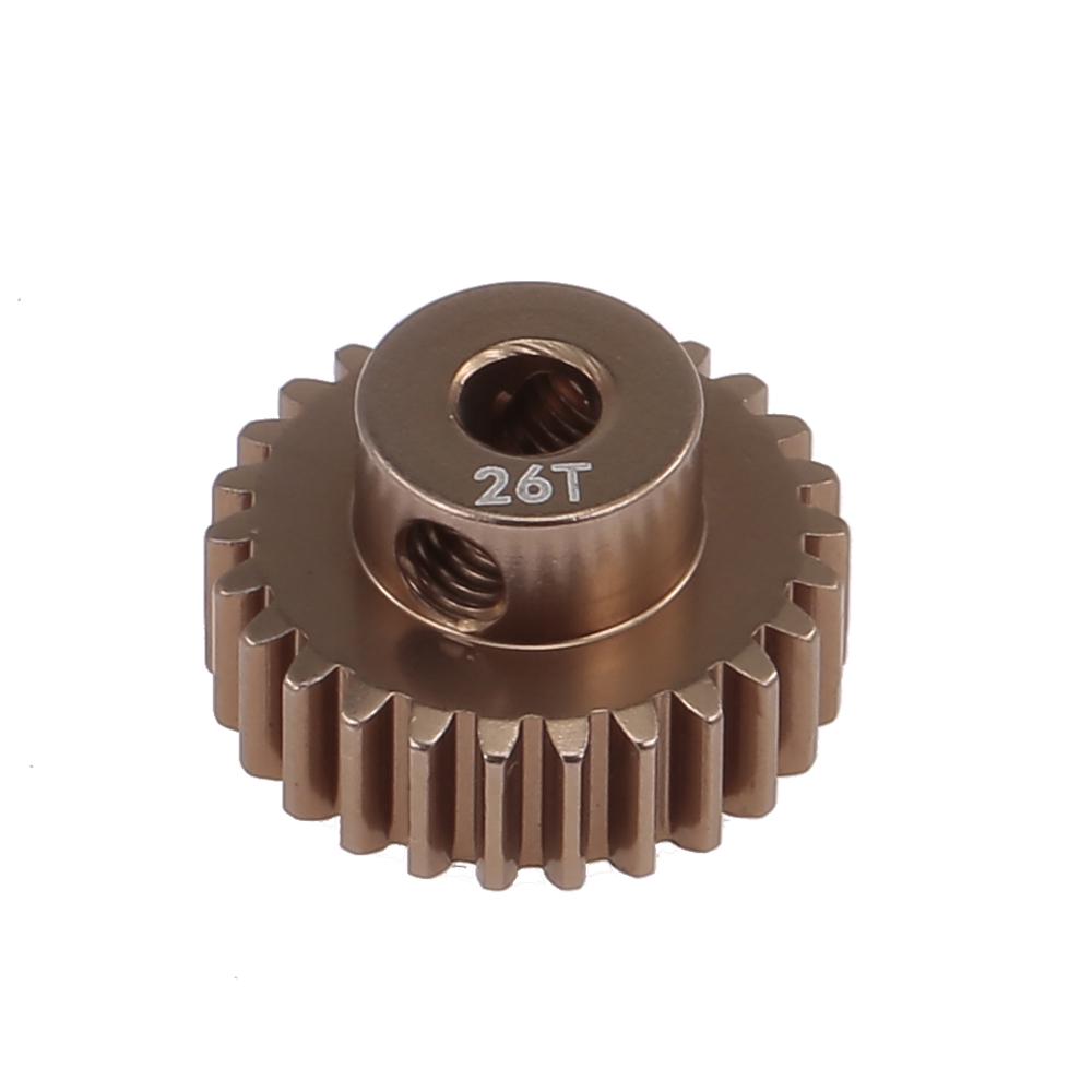 Lot De 5 Pignons (26T à 30T) Pour Moteur RC 1/10 - Diamètre De Tige 3.175mm, Pas 64DP, Métal Anodisé