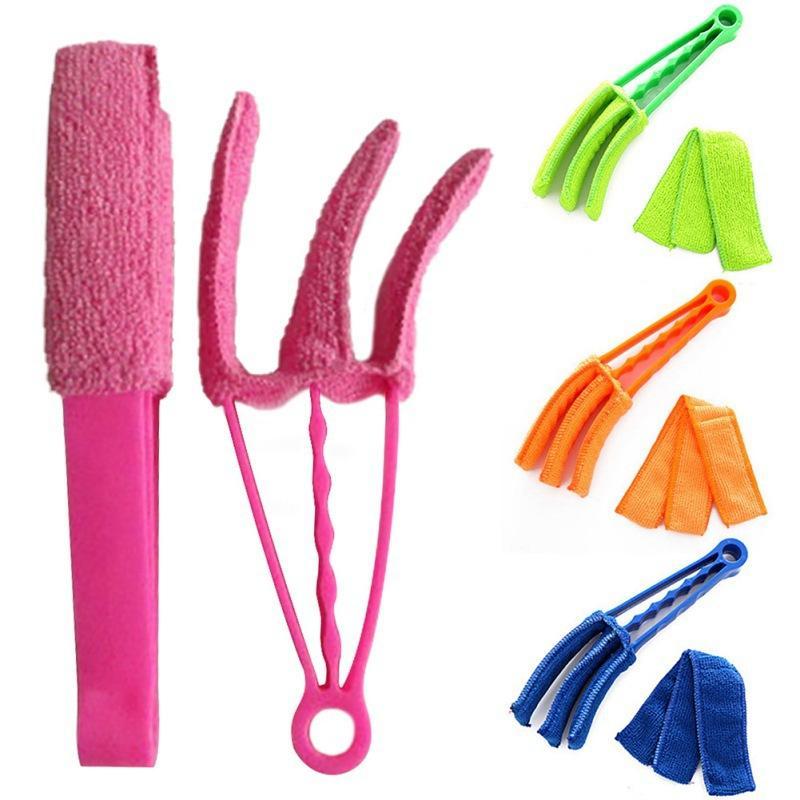 Venetian Blind Duster Brush Microfiber Reusable Washable Cover Ergonomic Grip for Home Office Dust Cleaning