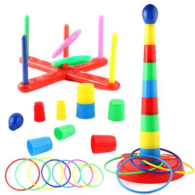 Ferrule Stacking Toys Plastic Parent-child Interaction Puzzle Sports Toys Sensory Training Color Perception Throw Game Gifts TMZ