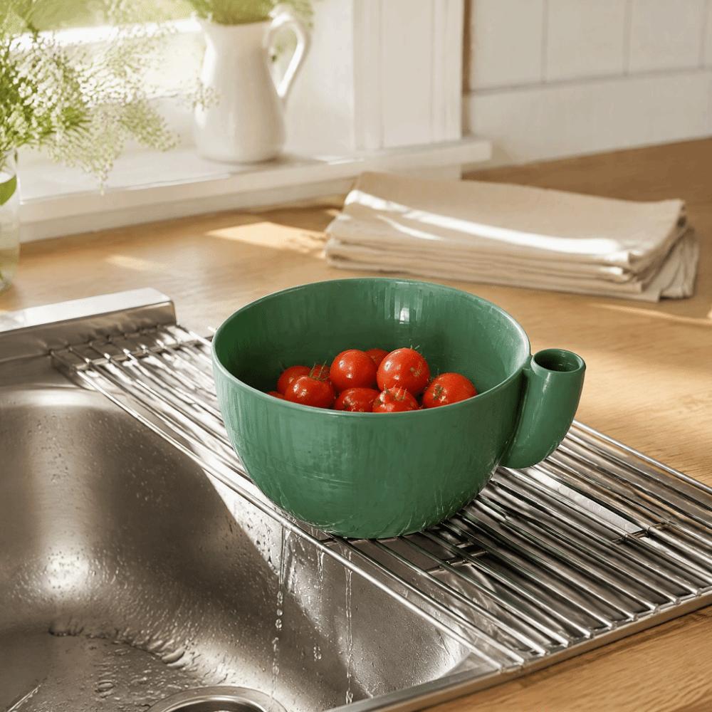 Self Spinning Berry Washing Bowl Swirling Design Kitchen Colander Vegetable Washer Kitchen Use