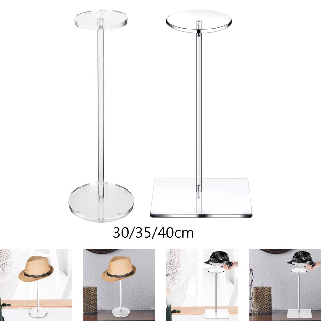 Acrylic Hat Display Stand Round Acrylic Risers for Watch Toupee Various Hats