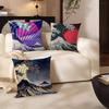Japanese Wave Pillowcases Home Bedding Decorative Pillow Cover Wedding Super Soft Pillow Case