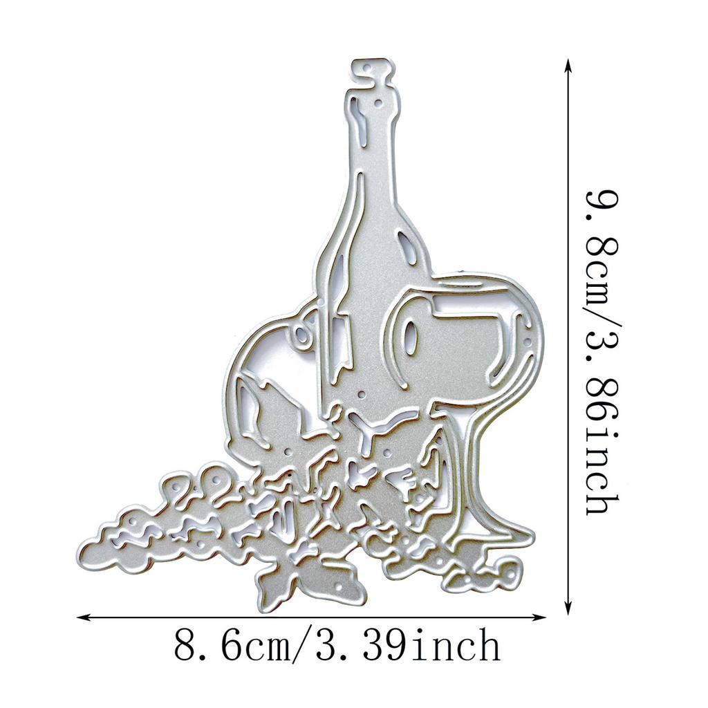 Wine Cutting Dies Wine Bottle Embossing Die Cuts Templates for Card Making Scrapbooking DIY Papercraft Album Crafts
