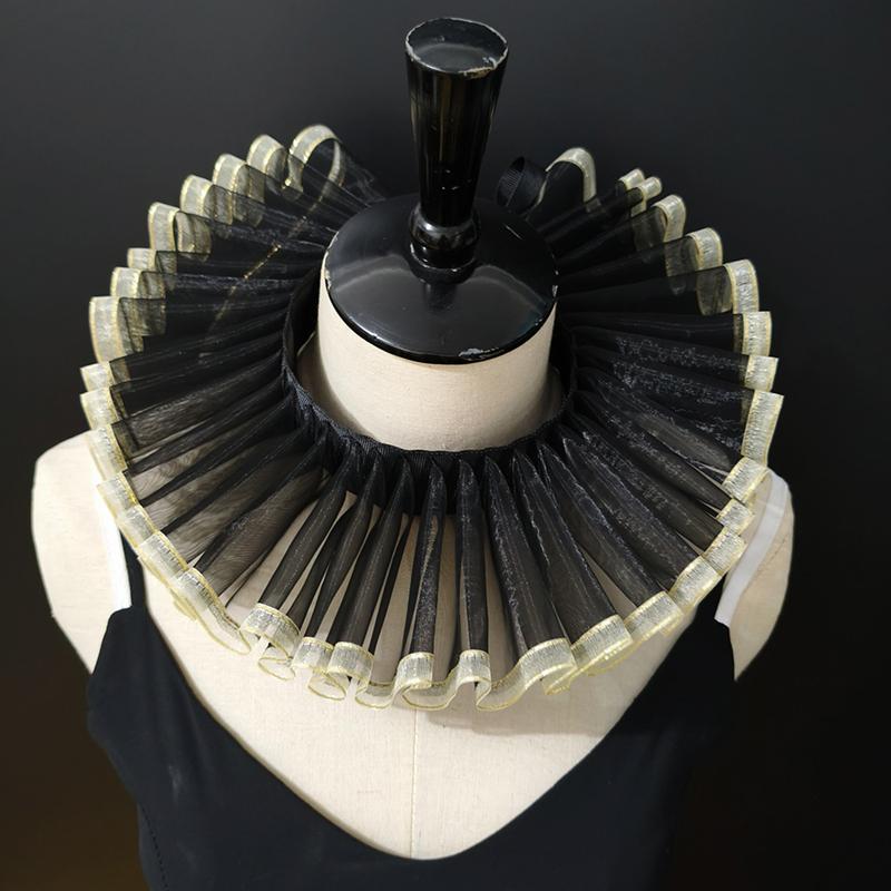 Palace Decorative Ralph Collar Detachable Ruffled Scarf Fake Collar Clown Collar Necklaces Costume Accessory For Pography