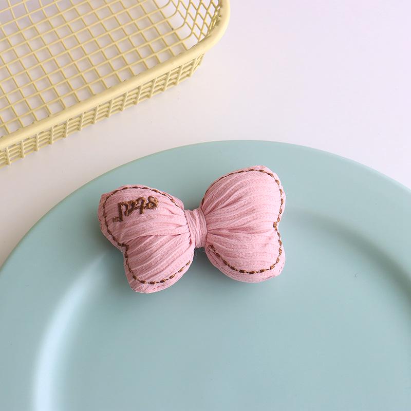 Colorful Bowknot Embroidery Fabric for Girls' DIY Clothing