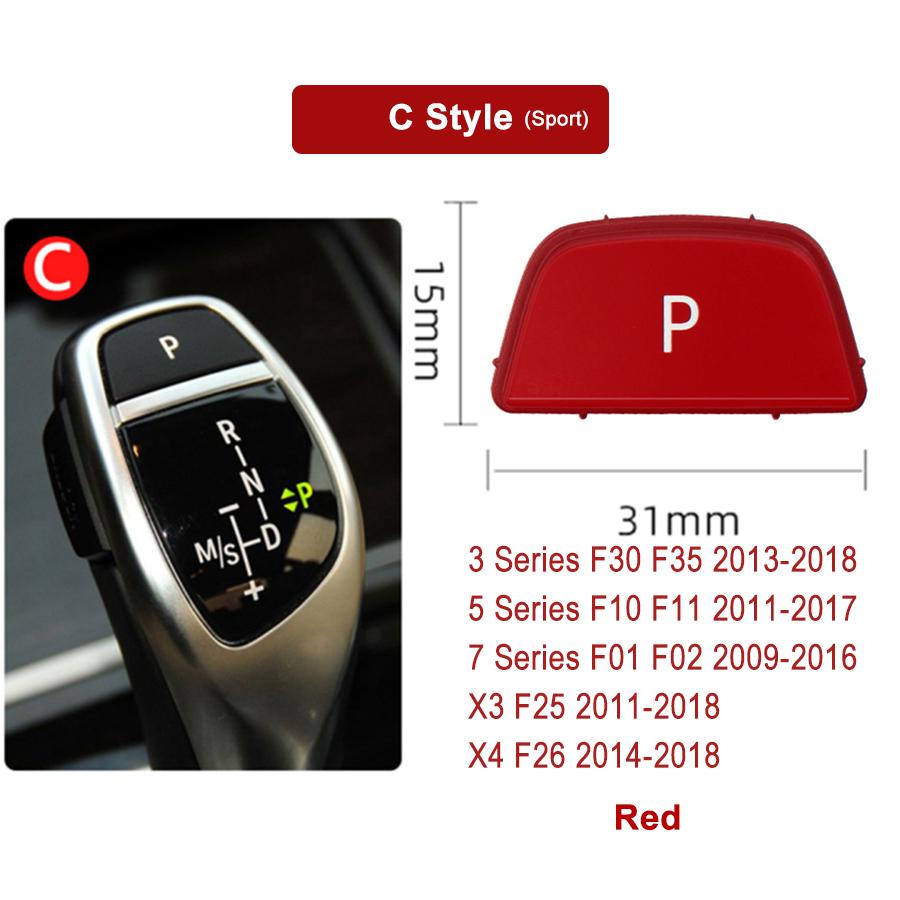 Car Gear Shift Lever Auto P Parking Button Cap Cover For BMW 3 5 7 X3 X4 X5 X6 Series E90 F30 F10 F01 F25 F26 E70 F15 F16