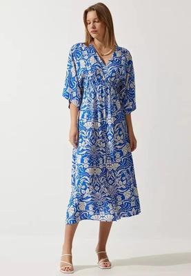 Women Fit and Flare Blue Maxi/Full Length Dress