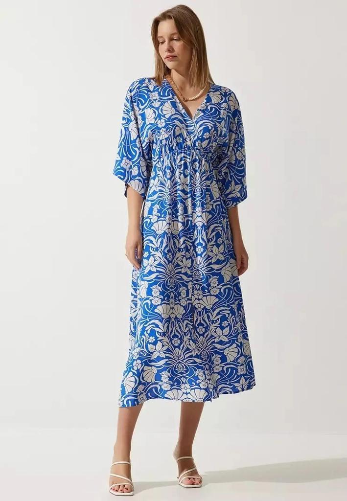 Women Fit and Flare Blue Maxi/Full Length Dress
