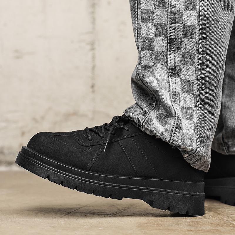 Fashion Mens Suede Leather Shoes Sport Thick Soled Luxury British Business Brand Formal Work Platform Fashion Casual Shoes Zapatillas