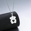 Cute Panda Pendant Necklace & Earrings Set - Teddy Heart Bear Clavicle Chain