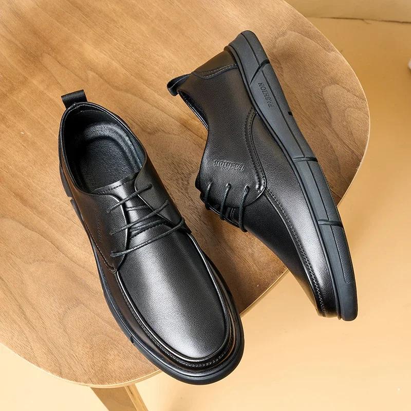 Fashionable New Men's Office Business Shoes Wear-resistant Soles Loafers High-quality Genuine Leather Shoes for Men