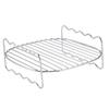 Fryer Rack Accessories, Replacement BBQ Rack Double Layer Rack Skewers Baking Tray for     Fryer Accessories
