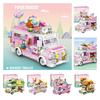 Diy Creative Mini Puzzle Building Toy Sweet Dessert Burger Car With 638 Abs Plastic Grains