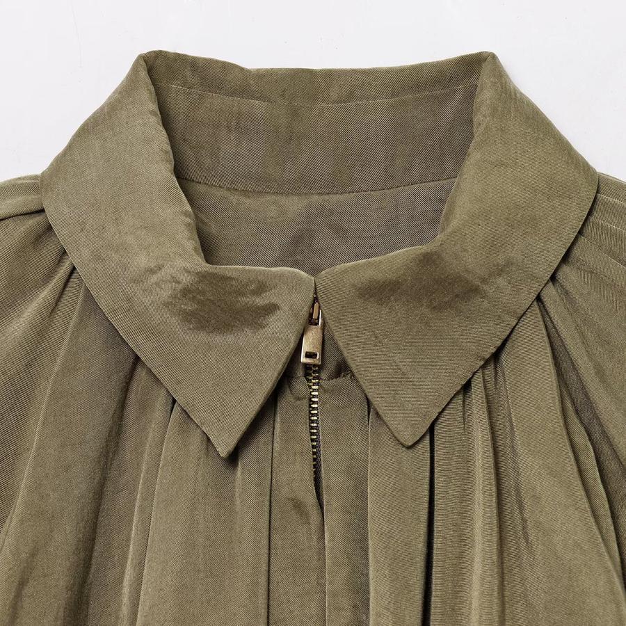 Lässiger Stil Frühling Neue Mode Lockere Fledermausärmel Aufgeblasene Fliegerjacke