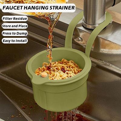Sink Strainer Basket Anti-odor Food Catcher Drain Basket Kitchen Tool Fruits Washing Drains Colander For Counter Home Apartment