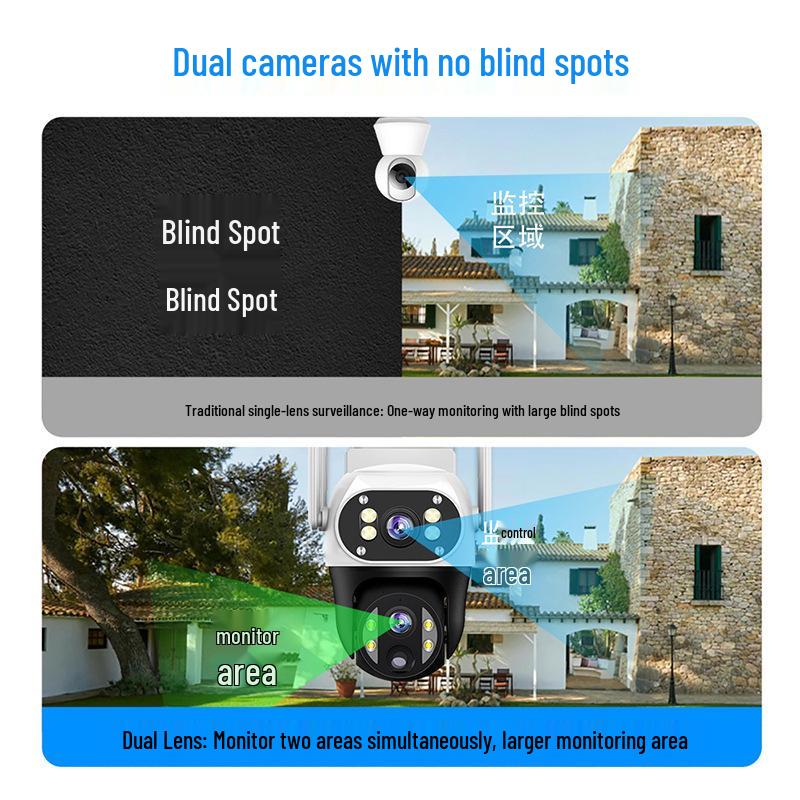 V380Pro Dual-Lens 4G Solar HD Outdoor Camera