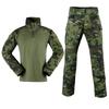 Military Style Camo Long Sleeve Tactical Uniform Set Breathable Cotton Blend Men Women Outdoor Training