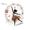 Living Room Glass Decor Christmas Ballet Girl Static Window Clings, Removable Xmas Decals, Winter Indoor Outdoor Art Ballerina Elf Stickers