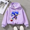 Boys Girls Sonic The Hedgehog Kids Sweatshirt Print Long Sleeve Casual Pullover Children's Cartoon Top