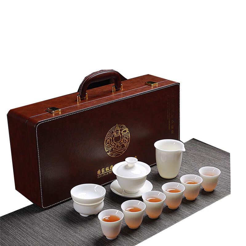 

Tuopai CP03 Chinese 10-Piece Mutton Fat Jade Porcelain Tea Set