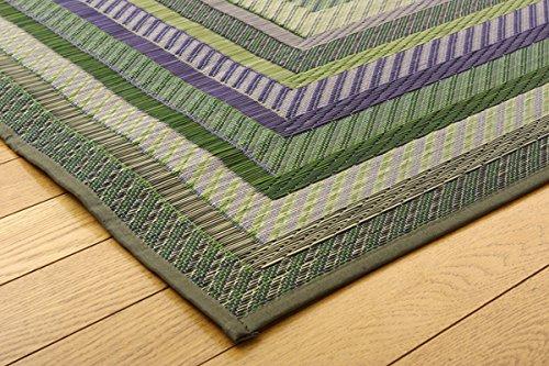 IKEHIKO Igusa Rug, Made in Japan, Triple-Weave, DX Gradient Green, Approx. 140 x 200 cm, with Backing #1709700