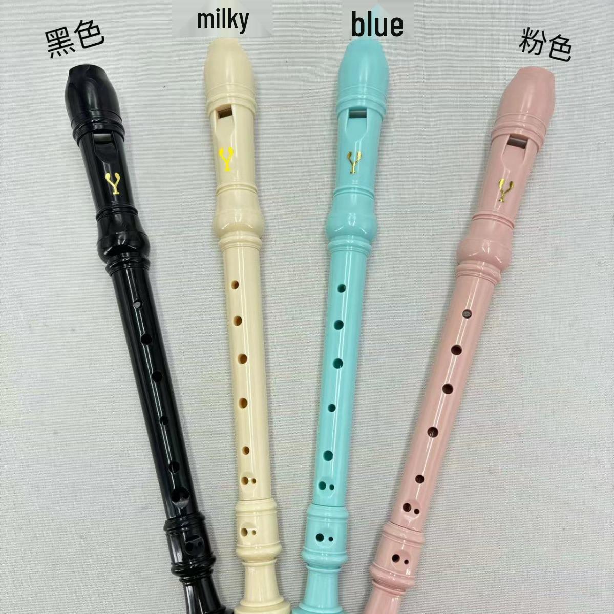 Happy Sky German Recorder: Beginner 6/8-Hole Flute for Children and Schools Neutral No Logo English 8-hole чёрный