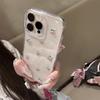 Abstract Kt cat cherry mobile phone case for Iphone17Promax glitter Apple 15Plus Epoxy 14 transparent