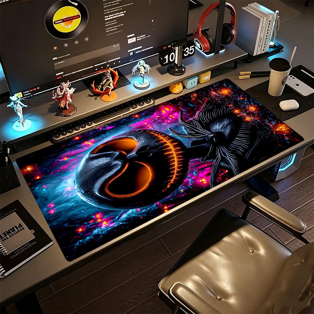 Jack Skellington Large Mouse Pad Gamer Mousepad Desktop Mouse Pad Non-Slip Rubber Base Perfect for Office Laptop Gaming Setup