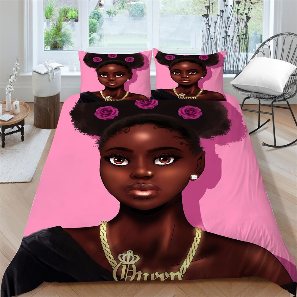 Home Textiles Bedding Girl Quilt Cover Bedding Set 3D Cartoon Duvet Cover Comfortable Bedclothes Microfiber Quilt Cover